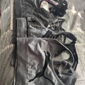 Women's Gray Sports Bra bundle